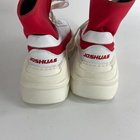 Joshua Sanders Zenith White Red Chunky Fashion Lace Up Sneaker NWB European 38 - Picture 4 of 8